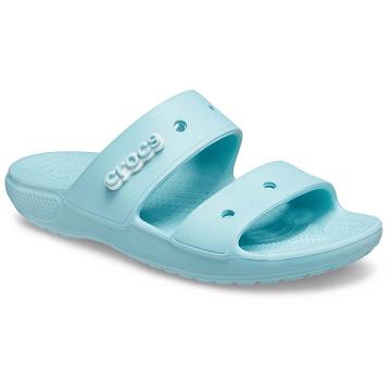 Crocs Classic Sandal Men's Slides Aqua | Australia 1292KORI